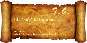 Török Oberon névjegykártya